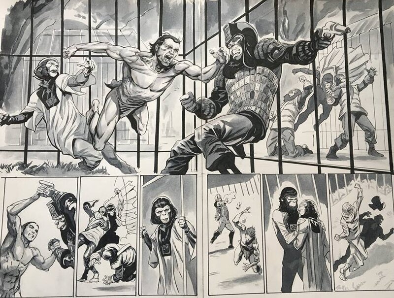 Fernando Dagnino, Tarzan on the Planet of the Apes - Planche originale