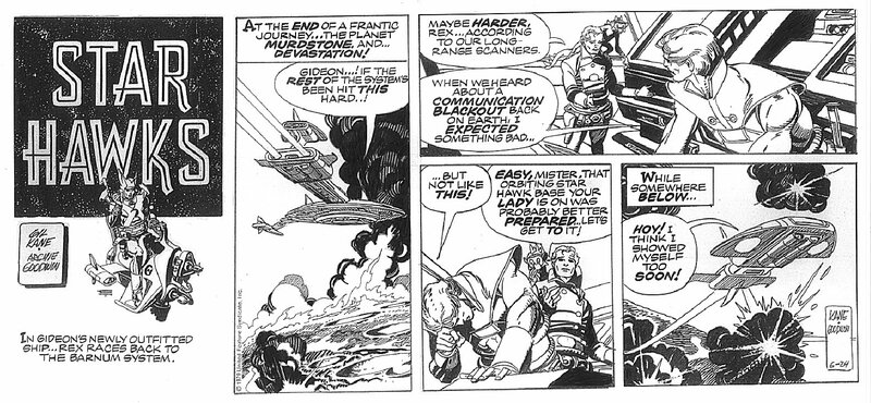 Gil Kane, Star Hawks sunday strip 1979 . - Planche originale