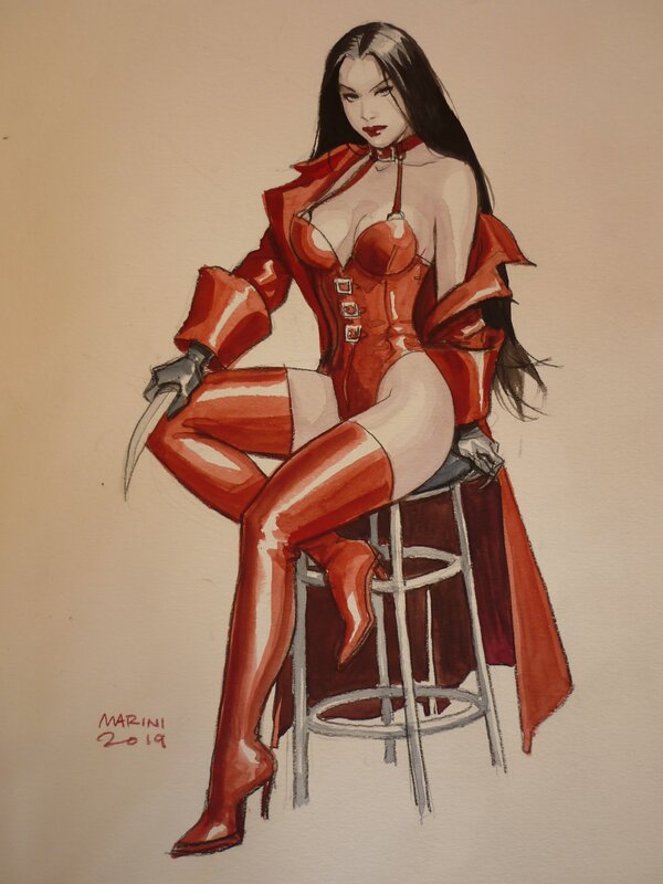 Camilla en Rouge par Enrico Marini - Illustration originale