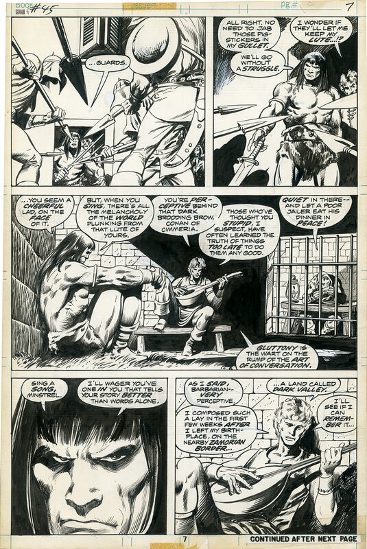 John Buscema, Neal Adams, Bob McLeod, Joe Rubinstein, Conan the Barbarian #45 - Page 7 - Planche originale