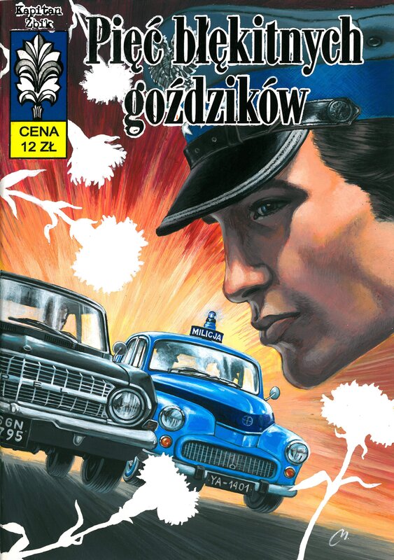 Maciej Mazur, Kapitan Żbik - acrylic on cover - Comic Strip