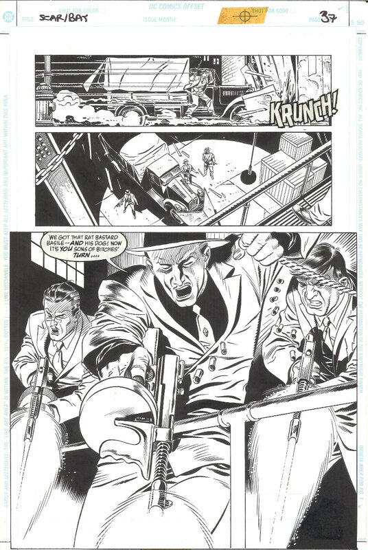 Eduardo Barreto, Max Allan Collins, Planche Originale: BATMAN Scar Of The Bat - Comic Strip