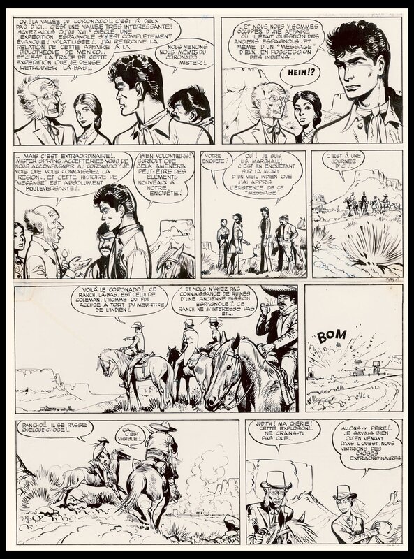 1961 - Jerry Spring - La route de Coronado by Jijé, Jean Giraud, Philip - Comic Strip