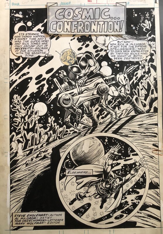 Captain Marvel British publication by David Wenzel - Comic Strip