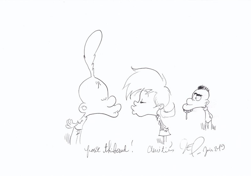 Zep, Titeuf et Nadia s'embrassent devant Jean-Claude - Sketch