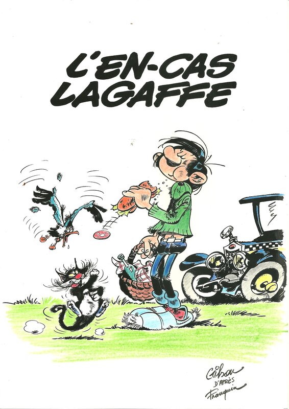 Bruno Gilson, André Franquin, Gaston vu par BRUNO GILSON - Illustration originale