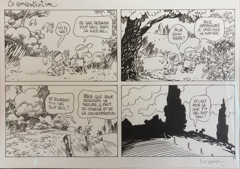 Larcenet - Le retour à la terre vol 2 - La concentration - Planche originale