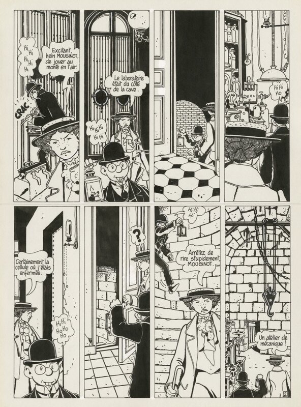 Jacques Tardi, Adèle Blanc-Sec / Momies en Folie - Planche originale