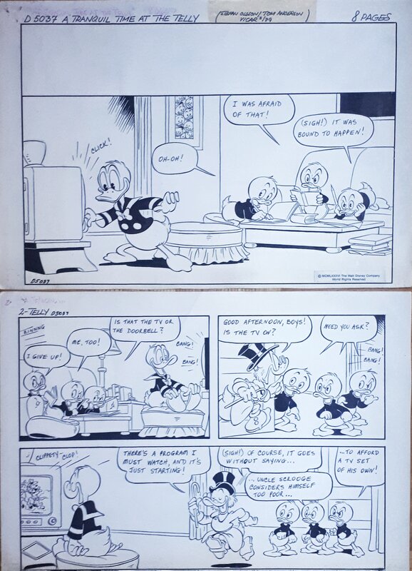 Vicar, Donald  Duck Scrooge Mc Duck - Planche originale