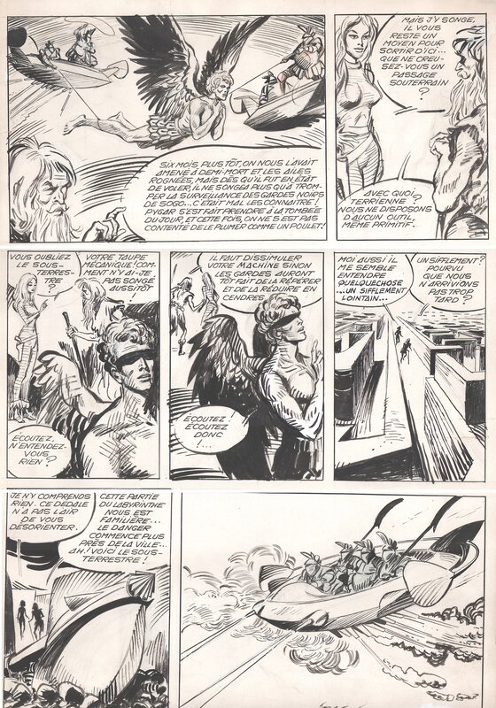 Jean-Claude Forest, Barabarella planche 41 - Comic Strip