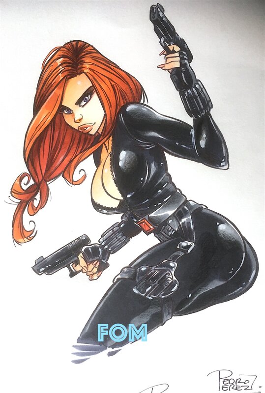 Black Widow by Pedro Perez - Original Illustration