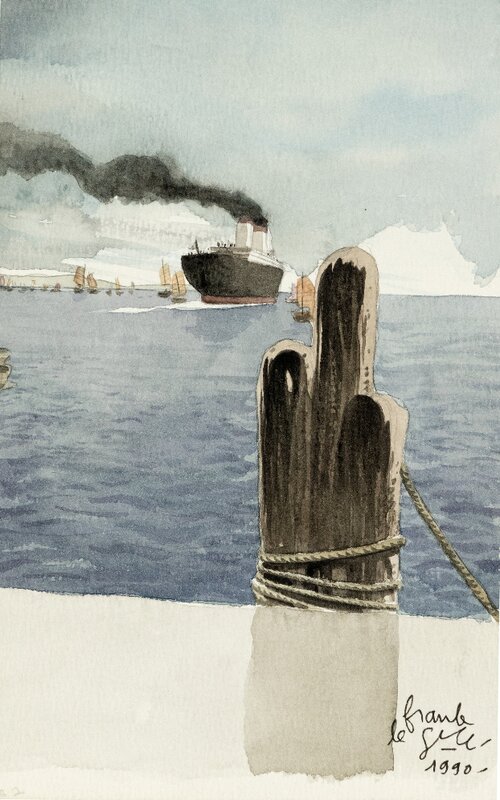 Le Voyage par Frank Le Gall - Illustration originale