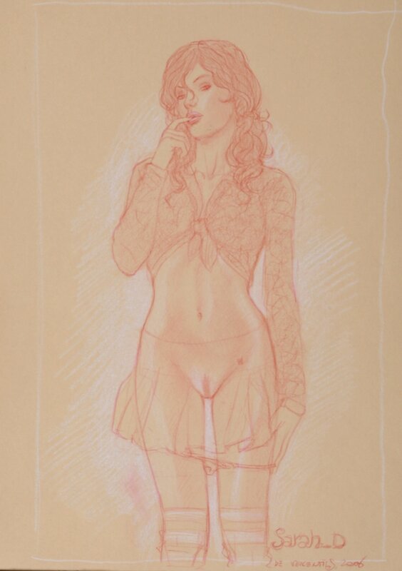 Sarah D by Adriano De Vincentiis - Original Illustration