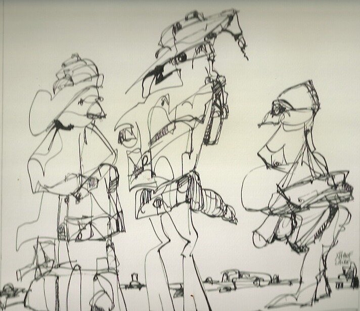 Recherche by Alain Xhauflaire - Original Illustration