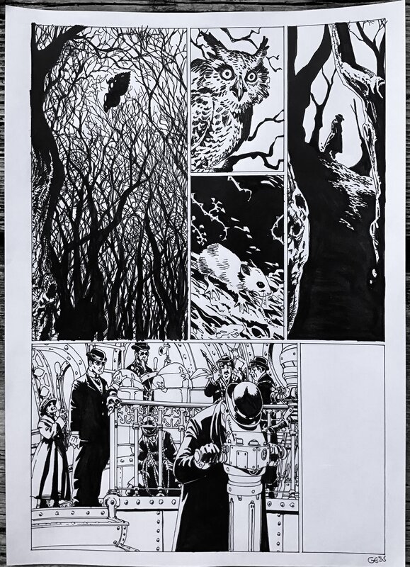 Gess, Serge Lehman, L'HOMME TRUQUÉ - pl.13 - Planche originale