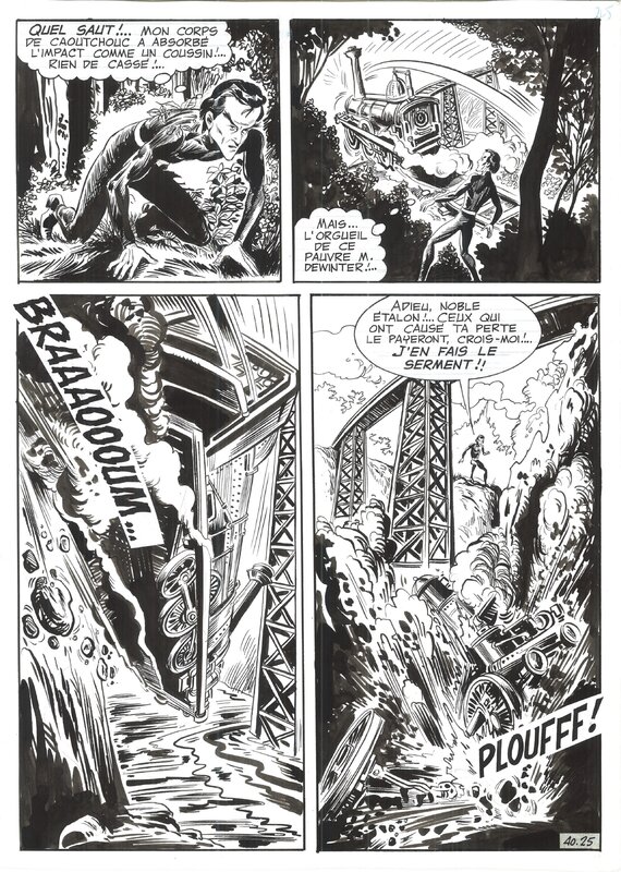 Inconnu (auteur espagnol), Scott Goodall, Francisco Solano Lopez, Tom Tully, Planche de Janus Stark - Comic Strip