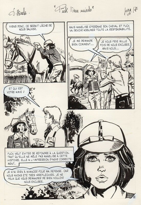 Juliana Buch, Puck a le trac planche 17 - Clapotis n° 100 (Aredit), 1974 - Comic Strip
