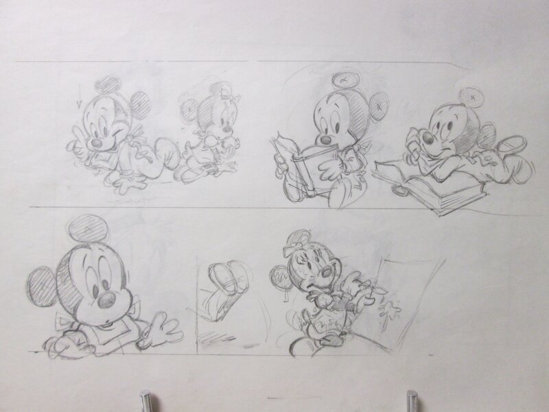 Baby Disney by Claude Marin - Original art