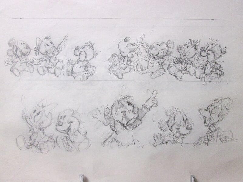 Baby Disney by Claude Marin - Original art