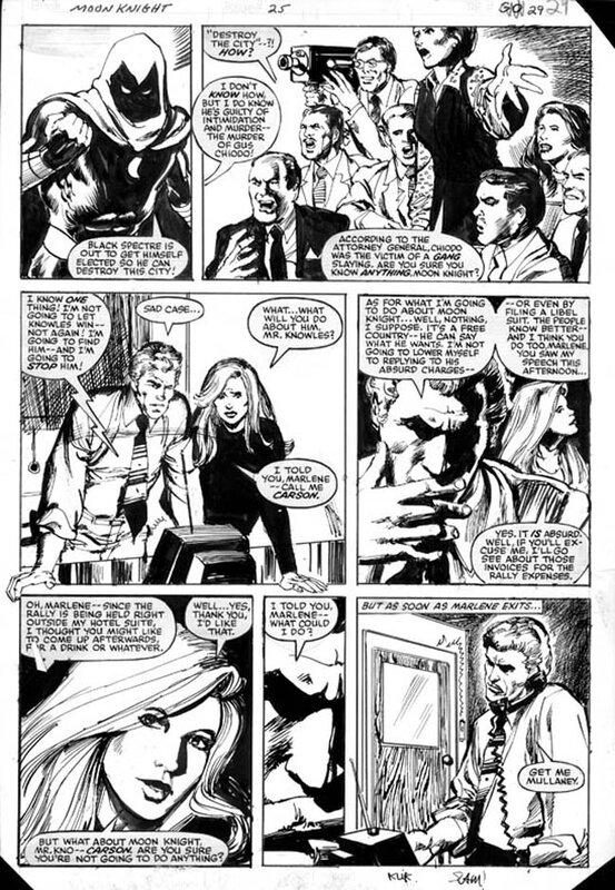 Moon Knight page by Bill Sienkiewicz, Doug Moench - Comic Strip