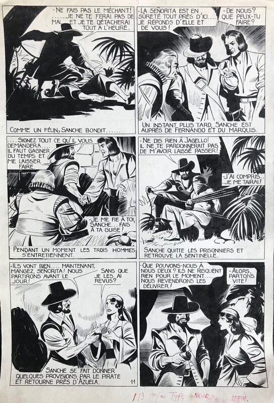 Willy et Yves Groux, Capitaine Mystère pl 11 - Planche originale