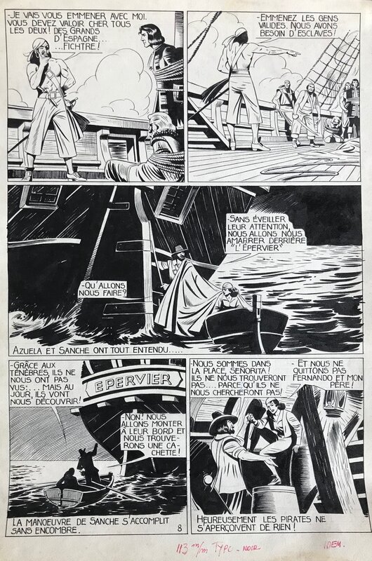 Willy et Yves Groux, Capitaine Mystère pl 8 - Planche originale