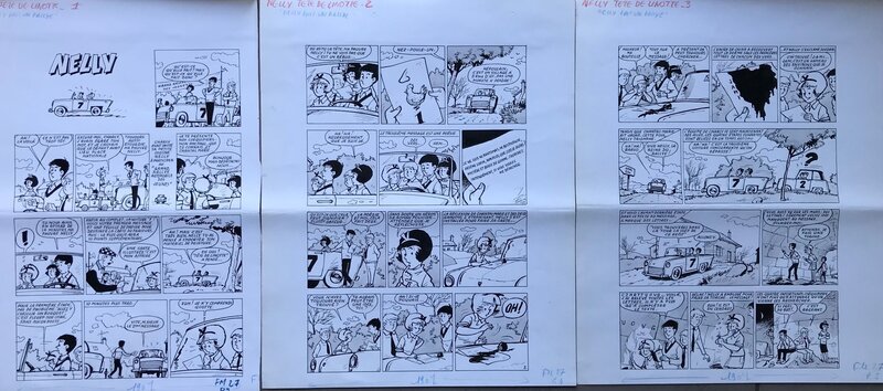 Pierre Lacroix, François Drall, Nelly fait un rallye - Comic Strip