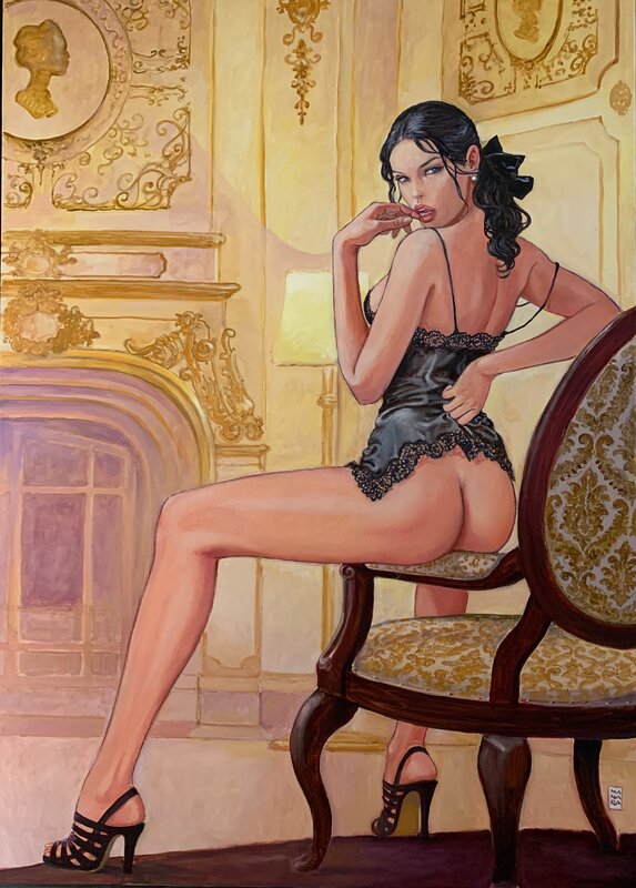 Claudia by Milo Manara - Original Illustration