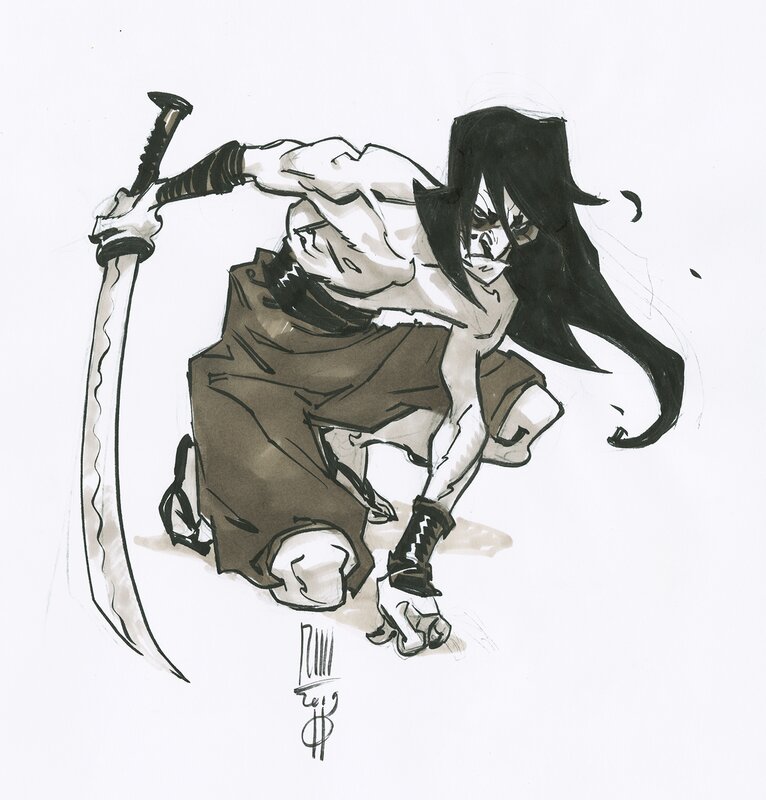 En vente - Warrior par Roberto Ricci - Illustration originale