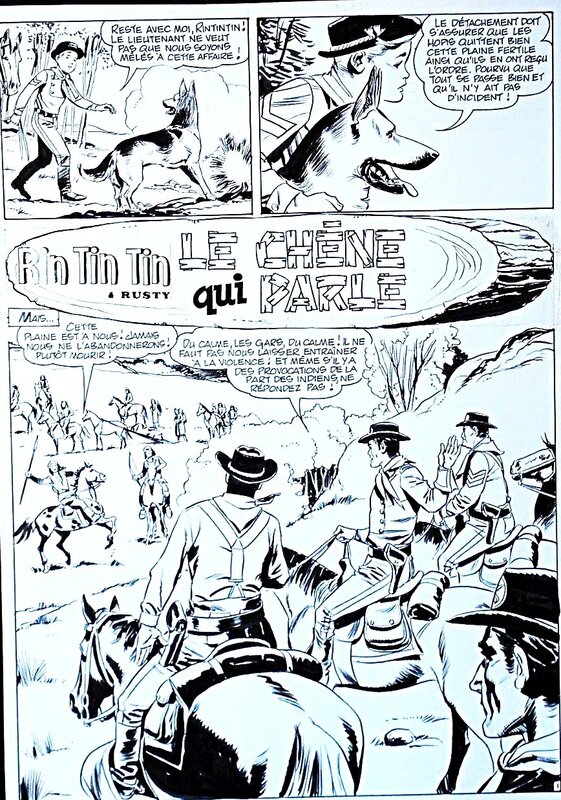 Carlo Marcello, Le chêne qui parle - Rintintin n°104 (Sagédition) - Planche originale