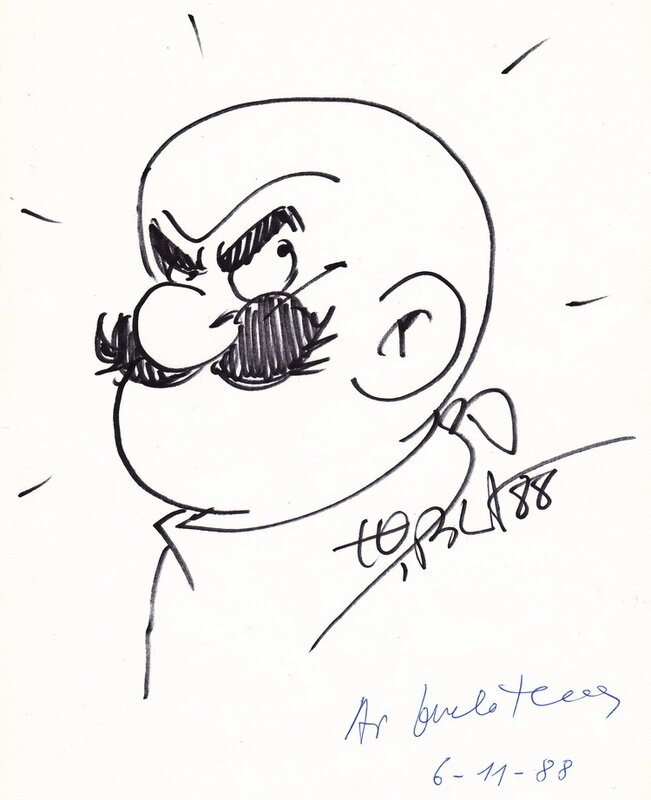 Tibet, Dog Bull dédicace (1988) - Sketch