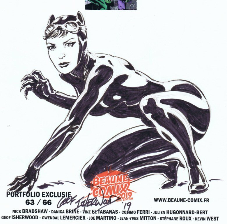 Catwoman par Isherwood - Dédicace