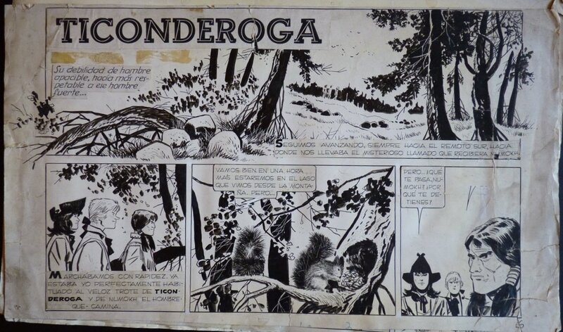 Ticonderoga par Gisela Dester, Hugo Pratt - Planche originale