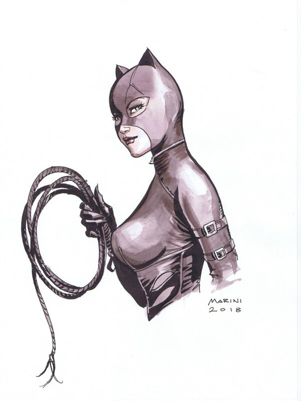 Catwoman par Marini - Illustration originale