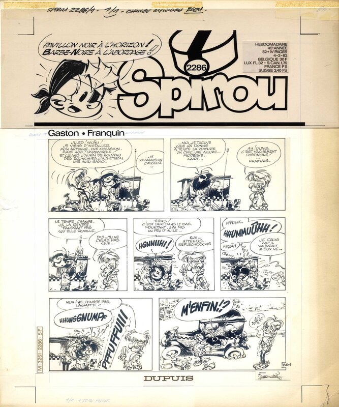 Robbedoes - Spirou par Carlos Roque - Couverture originale