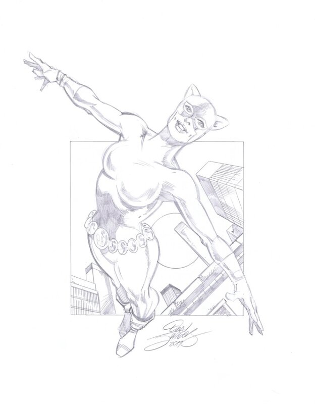 Catwoman par Jurgens - Illustration originale