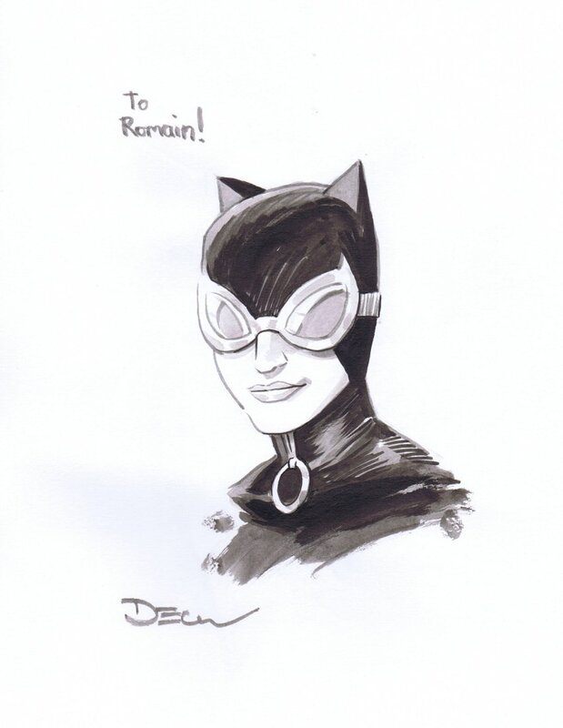 Catwoman par Shalvey - Dédicace