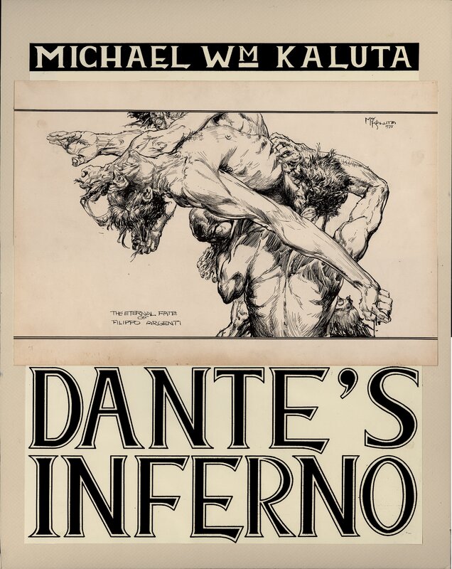 Michael Kaluta masterwork Dante Inferno Cover 1975 - Original Cover