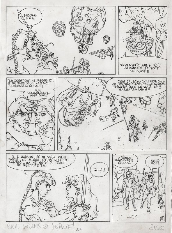 Arno, Alejandro Jodorowsky, L'homme Sans Réalite page 2 - Planche originale