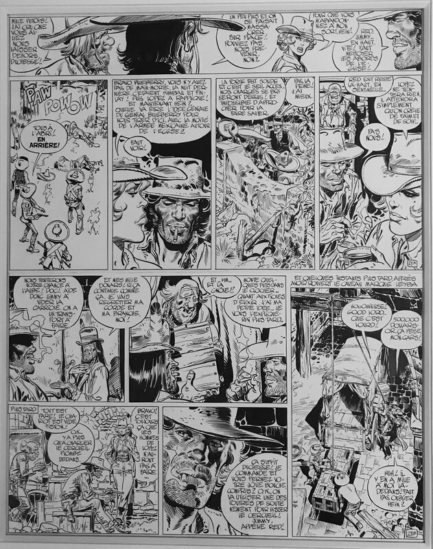 Blueberry - Jean Giraud / Ballade pour un cercueil - Planche originale