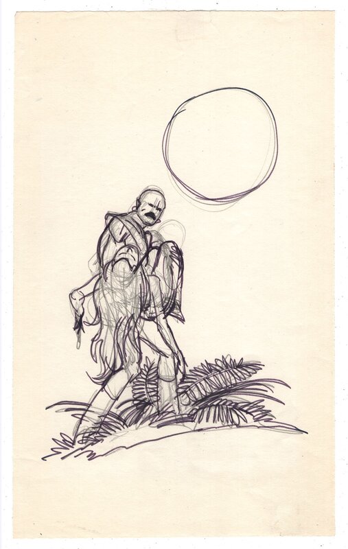 En vente - Gil Kane, Crayonné pour Star Hawks - Œuvre originale