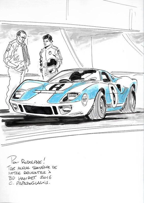 Ford GT40 par Christian Papazoglakis - Dédicace