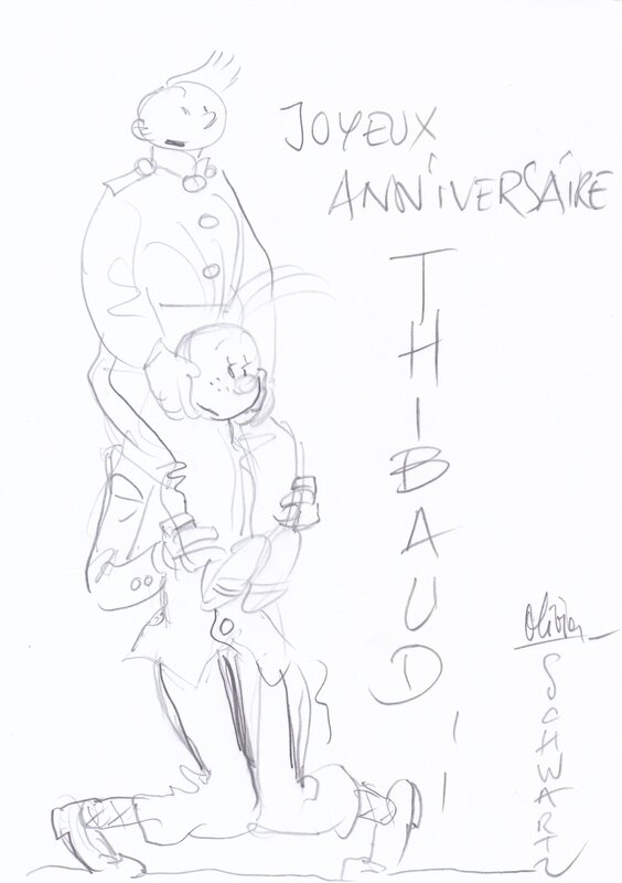 Olivier Schwartz, Beau crayonné Spirou et Fantasio - Sketch