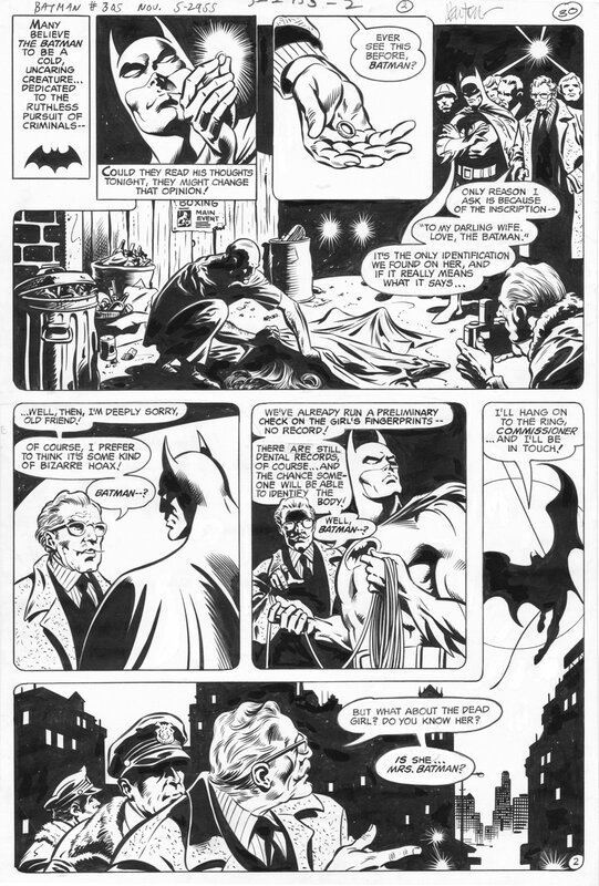 Donald L. Newton, Dave Hunt, 1978-11 Newton/Hunt: Batman #305 p2 - Planche originale