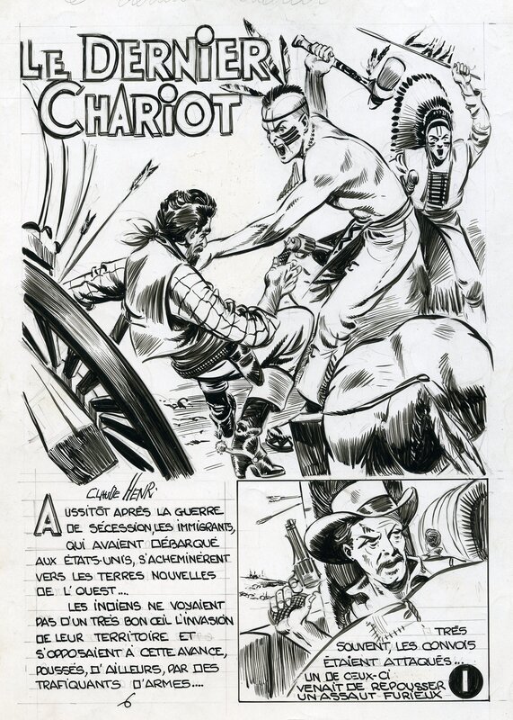 Le Dernier Chariot par Claude-Henri Juillard - Planche originale