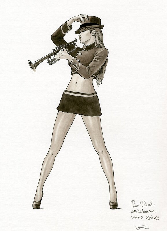 La trompette by Lounis Chabane - Sketch