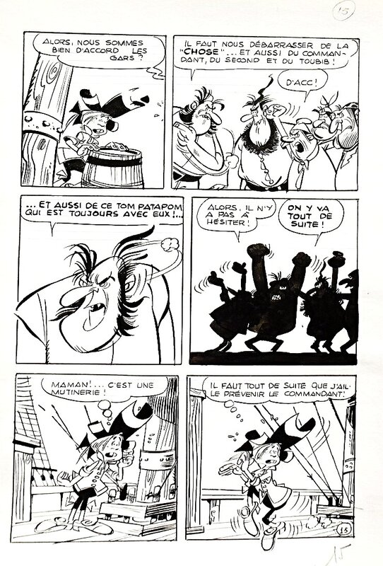Leone Cimpellin, Tom Patapom, la Tragédie de la Van Toouze, planche 15 - Parution dans Brik n°158 (Aventures et Voyages) - Comic Strip