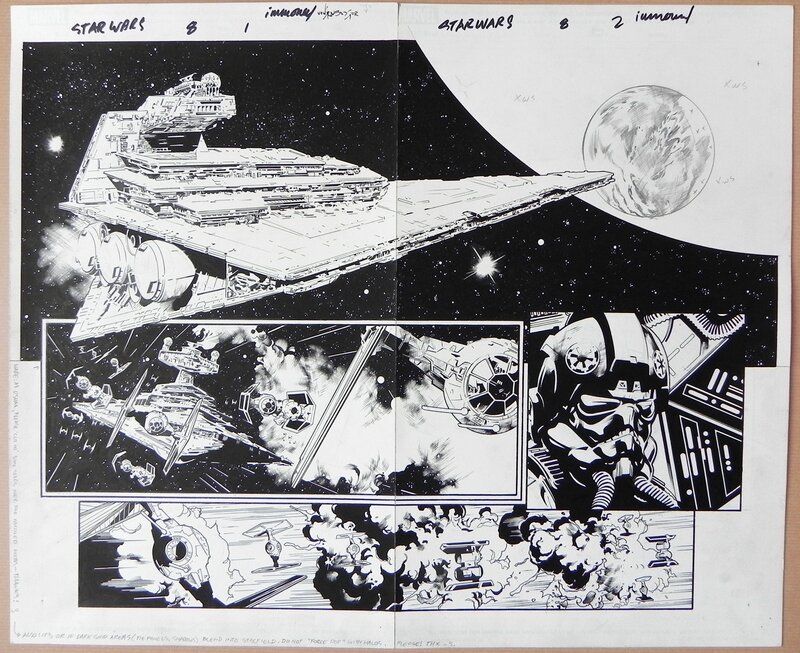 Stuart Immonen, Wade Von Grawbadger, Star Wars 8 page 1-2 - Comic Strip