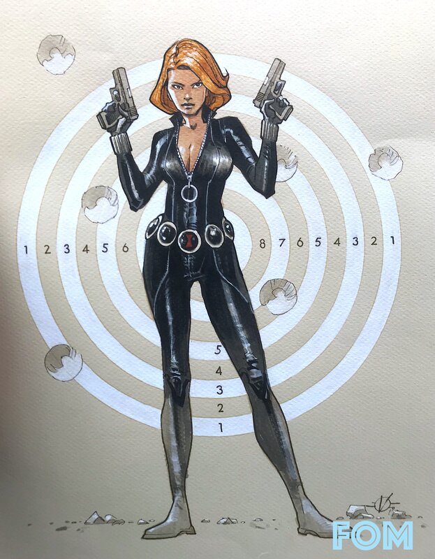 Black widow by Olivier Vatine - Original Illustration