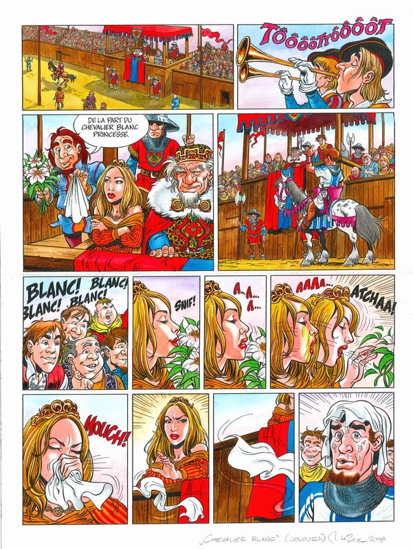 En vente - Chevalier Blanc par Maciej Mazur - Planche originale